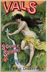 Poster pubblicitario per Source St. Pierre, eau de Vals, acqua minerale naturale